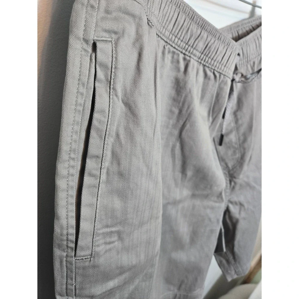 Gap Mens XXL Grey Herringbone Pull On Shorts Elastic Waist Drawstring New